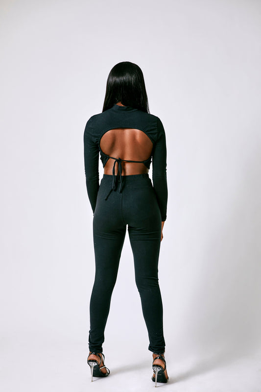 Two Piece Black Out Set